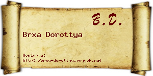 Brxa Dorottya névjegykártya